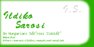 ildiko sarosi business card